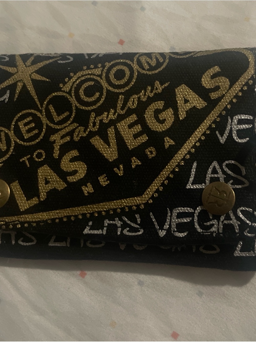 Robin Ruth Black Wallet with Gold Accents